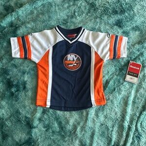 Reebok Blue and Orange Jersey with V-Neck Design